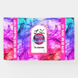 Banderoles Bienvenue Chauve-chauve-Pleine lune violet chauve-