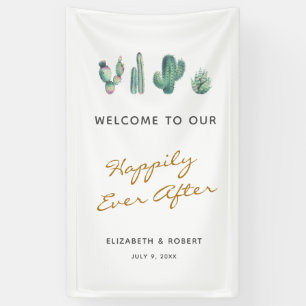 Banderoles Bienvenue dans notre Happy Ever After Succulents G