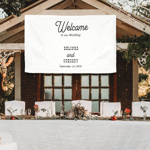 Banderoles Bienvenue dans notre mariage suspendu de style cam