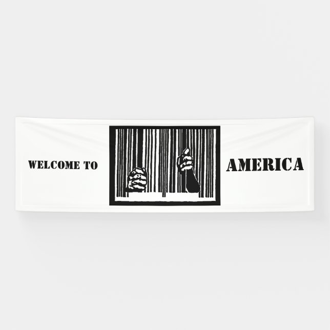 Banderoles Bienvenue en AMÉRIQUE (Horizontal)