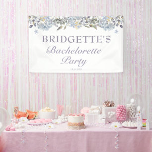 Banderoles Bienvenue Fleurie Bleue de Fête de Bachelorette en