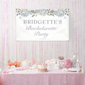 Banderoles Bienvenue Fleurie Bleue de Fête de Bachelorette en