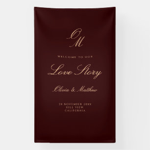 Banderoles Bienvenue Mariage Vin Profond