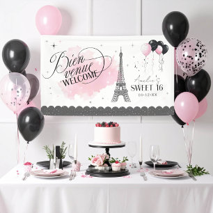 Banderoles Bienvenue Parisian Sweet 16 ID1162