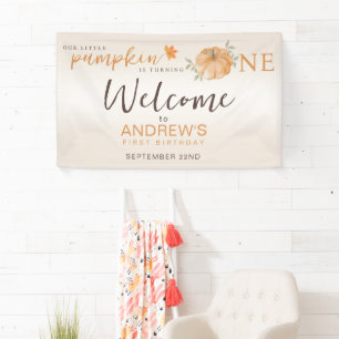 Banderoles Bienvenue Petit Citrouille Automne 1er anniversair