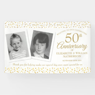 Banderoles Bienvenue pour l'anniversaire de mariage d'or Phot