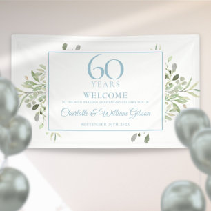 Banderoles Bienvenue pour les noces de diamant - 60 ans de ma