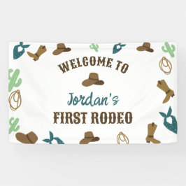 Banderoles Bienvenue Premier Rodéo Anniversaire 1er Cowboy Ou