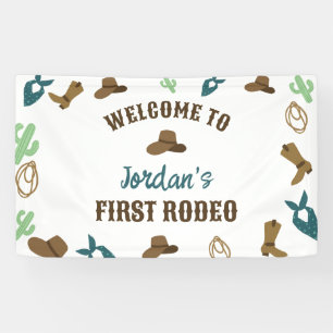 Banderoles Bienvenue Premier Rodéo Anniversaire 1er Cowboy Ou