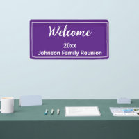 Bienvenue Réunion de famille Royal Purple et White