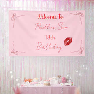 Banderoles Bienvenue Sassy Rose  Nœud  Anniversaire