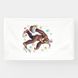 Banderoles Bigfoot Pâques Jour Drôle Sasquatch Mignon Lapin E