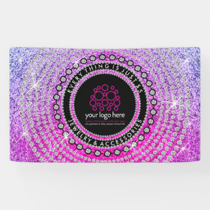 Banderoles Bijoux Logo personnalisé Parties scintillant cercl