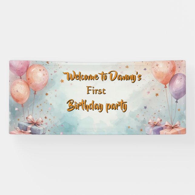 Banderoles Birthday party banner (Horizontal)