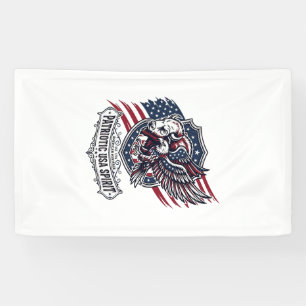 Banderoles Bison Aigle Patriotique Crête Animal Hybride Patri
