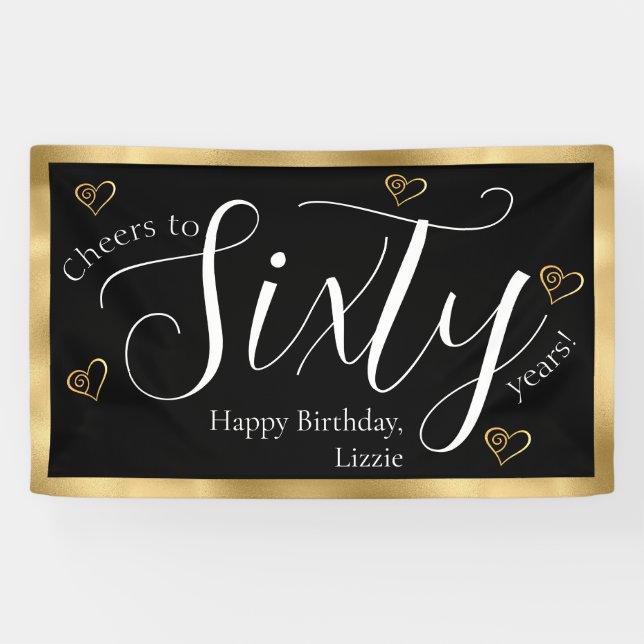 Banderoles Black and Gold 60e anniversaire (Horizontal)