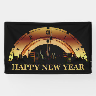 Banderoles Black & Gold New Years Eve Party