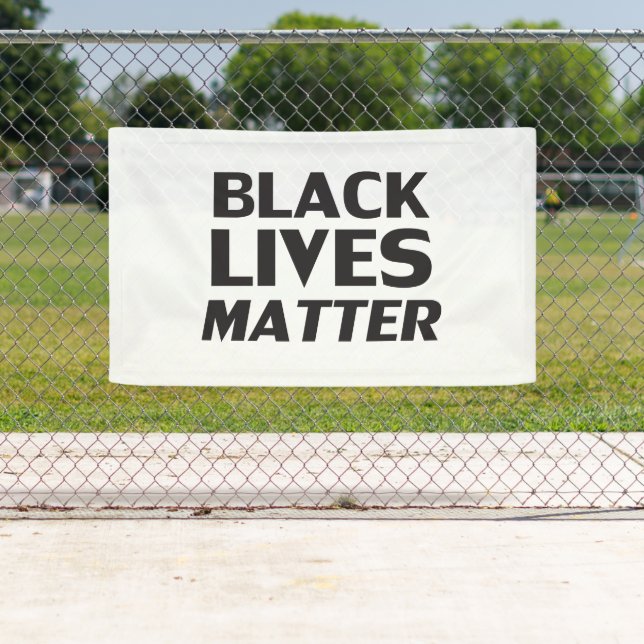 Banderoles Black Lives Matt blanc noir typographie moderne (En situation)