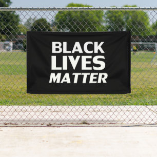 Banderoles Black Lives Matter noir blanc typographie moderne
