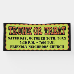 Banderoles Black, Orange et Vert Trunk Or Treat