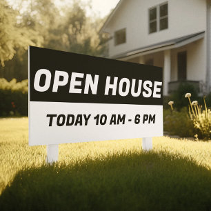 Banderoles Black & White Open House l Immobilier