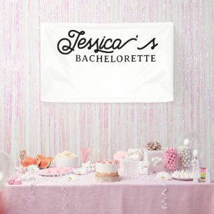 Banderoles Black White Simple Moderne Bachelortie Party
