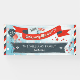 Banderoles Blanc 4 juillet de partie patriotique et bleu