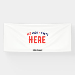 BANDEROLES BLANC PERSONNALISABLE MODERNE DE MARQUE VÉRIFIÉ ST