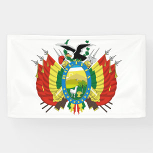 Banderoles Blason national de la Bolivie symbole emblème drap
