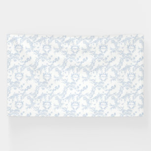 Banderoles Bleu Chinoiserie Toile de Jouy Mariage