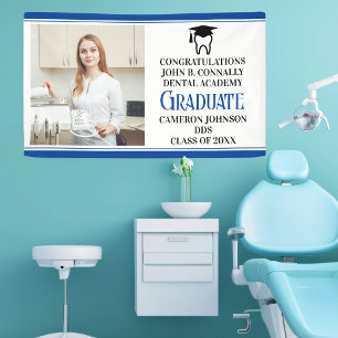 Banderoles Bleu Dental School Graduation Party Photo