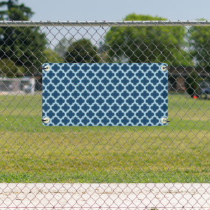 Banderoles Bleu et Bébé Bleu Trellis, treillis, Quatrefoil