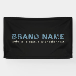 Banderoles Bleu et noir Artsy Grunge Nom commercial