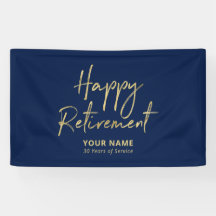 Bleu Marine & Gold Joyeux Parti de retraite