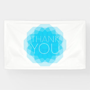 Banderoles Bleu, moderne, simple, élégant design Merci