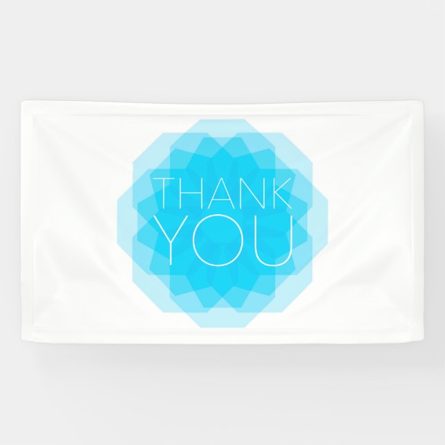 Banderoles Bleu, moderne, simple, élégant design Merci (Horizontal)
