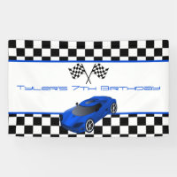 Blue Race Car fête d'anniversaire