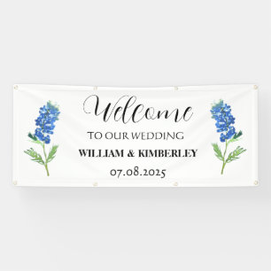 Banderoles Bluebonnets Blue Floral Rustic Mariage élégant