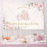 Blush Floral High Tea Party Baby shower nuptiale