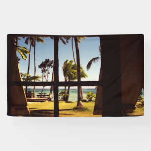 Banderoles Bnrcna de la scène tropicale de Fiji Beach