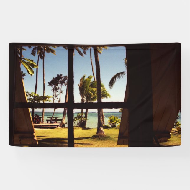 Banderoles Bnrcna de la scène tropicale de Fiji Beach (Horizontal)