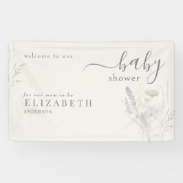 Banderoles Boho Fleur sauvage Floral Cream Baby shower