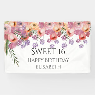 Banderoles Boho romantique aquarelle florale douce 16 partie