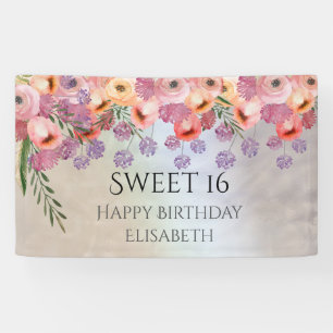 Banderoles Boho romantique aquarelle florale douce 16 partie