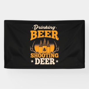 Banderoles Boire De La Bière Et Chasser Le Cerf