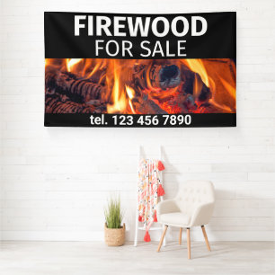 Banderoles Bois de chauffage à vendre Feu professionnel profe
