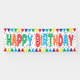 Banderoles Bon anniversaire réutilisable en couleurs vives