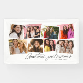 Banderoles Bon temps grands souvenirs fun photo collage poste