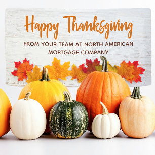 Banderoles Bon thanksgiving Business Autumn Leaves Company