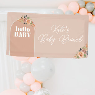 Banderoles Bonjour bébé, Baby shower moderne Boho